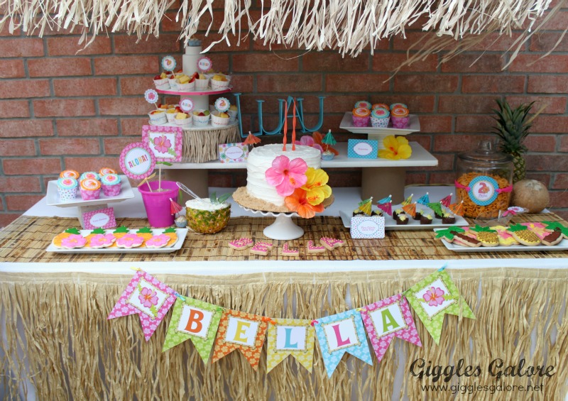 Luau Birthday Party Dessert Table