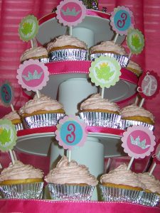 Cupcake tower close up
