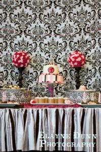 Paris party close up table