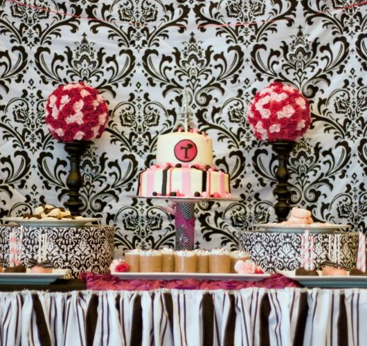 Paris party close up table