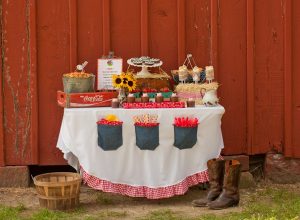 Barnyard buddies brunch table