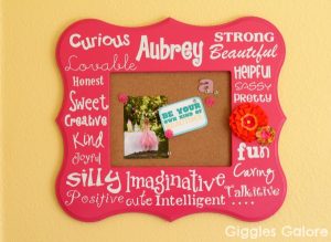 Personalized memo board poppy seed projects jpg