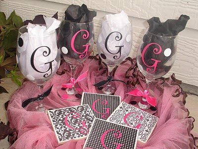 Wine Glasses & Coasters