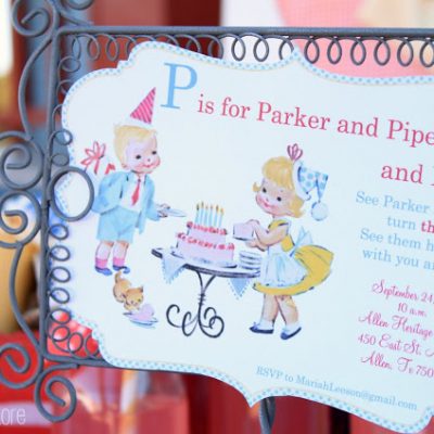 P is for Party {Vintage Birthday Party}