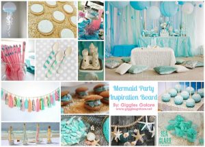 Mermaid theme inspiration board