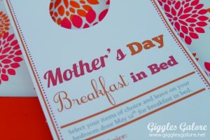 Mother’s Day Room Service Door Hanger - Giggles Galore
