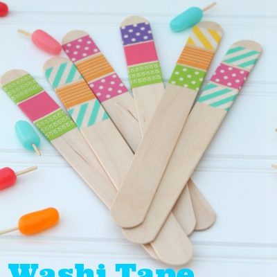 Washi Tape Popsicle Sticks