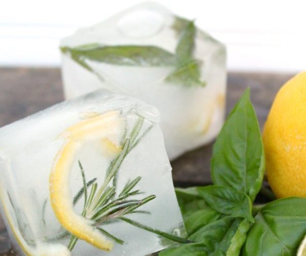 Herb infused ice cubes1