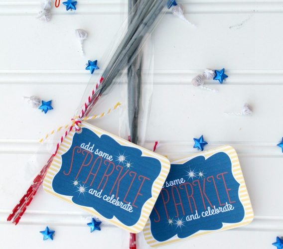 Washi tape sparklers via giggles galore