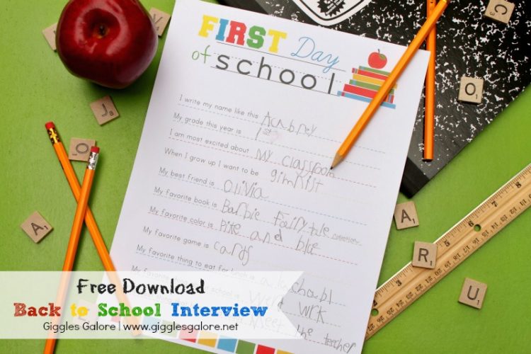Giggles galore back to school interview
