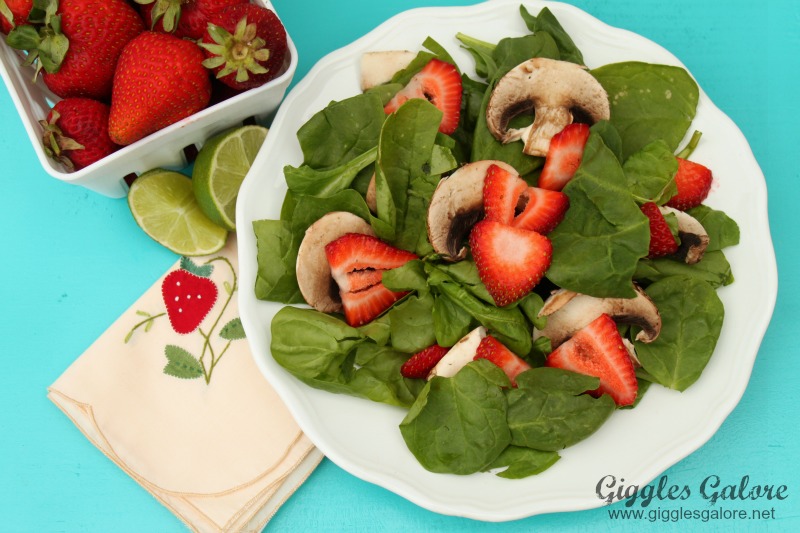 Strawberry Spinach Salad with Honey Lime Vinaigrette