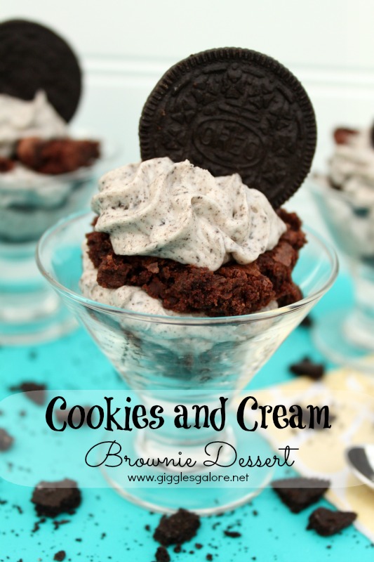 Cookies and Cream Brownie Dessert
