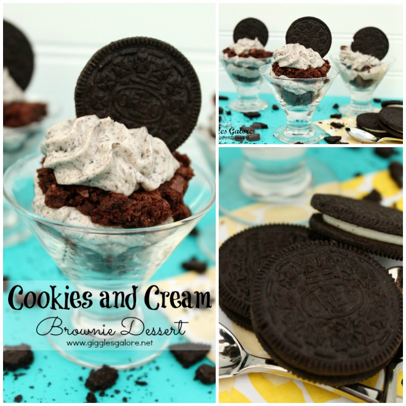 Giggles Galore Cookies and Cream Brownie Dessert