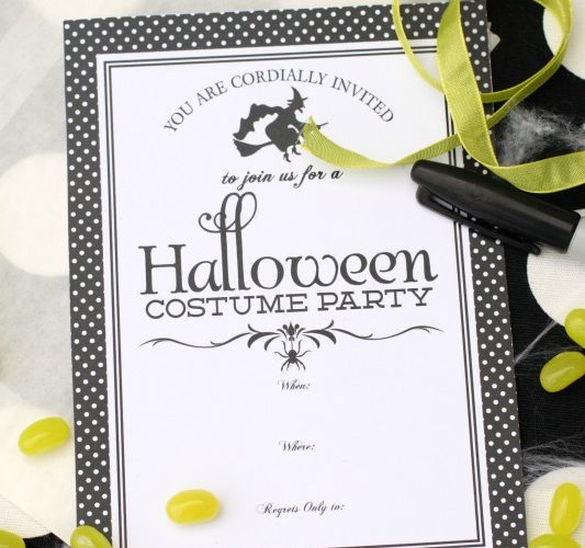 Halloween costume party invitation