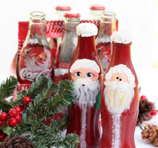 Coke bottle santa giggles galore