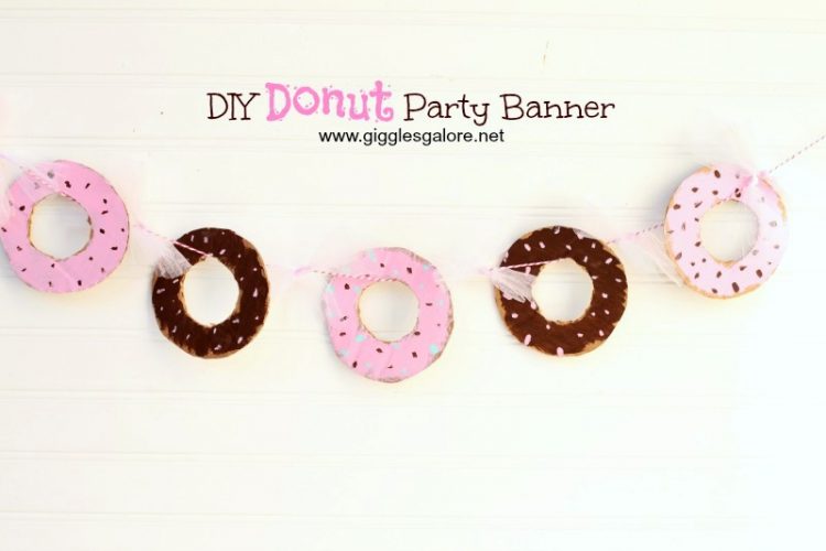 Diy donut party banner1