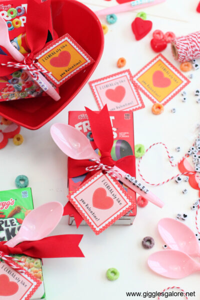 Cereal Valentine with Personalized Spoon