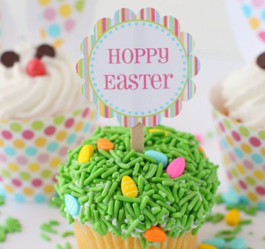 Hoppy easter cupcakes