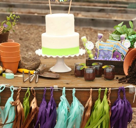 Spring planting party dessert table gg