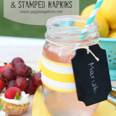 Mason Jar Picnic Containers & Stamped Napkins