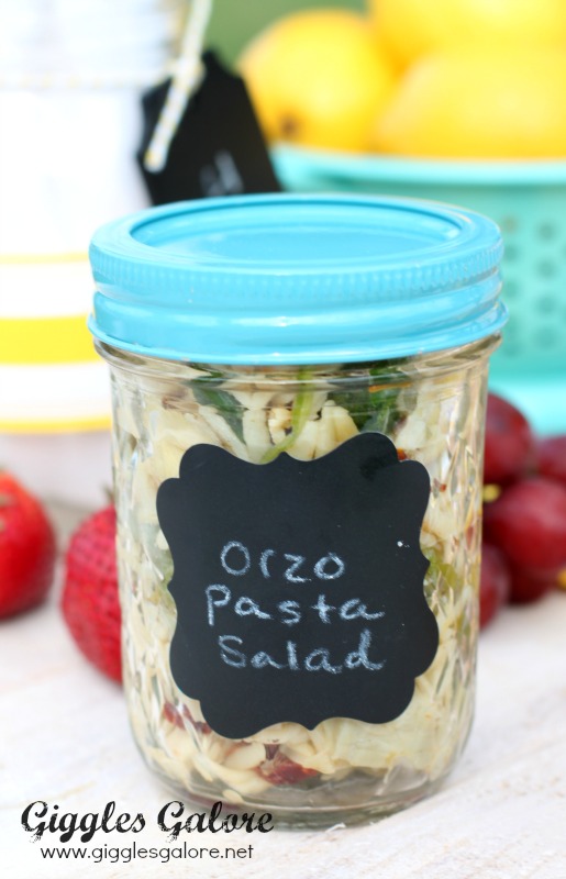 Orzo Pasta Salad in a Jar