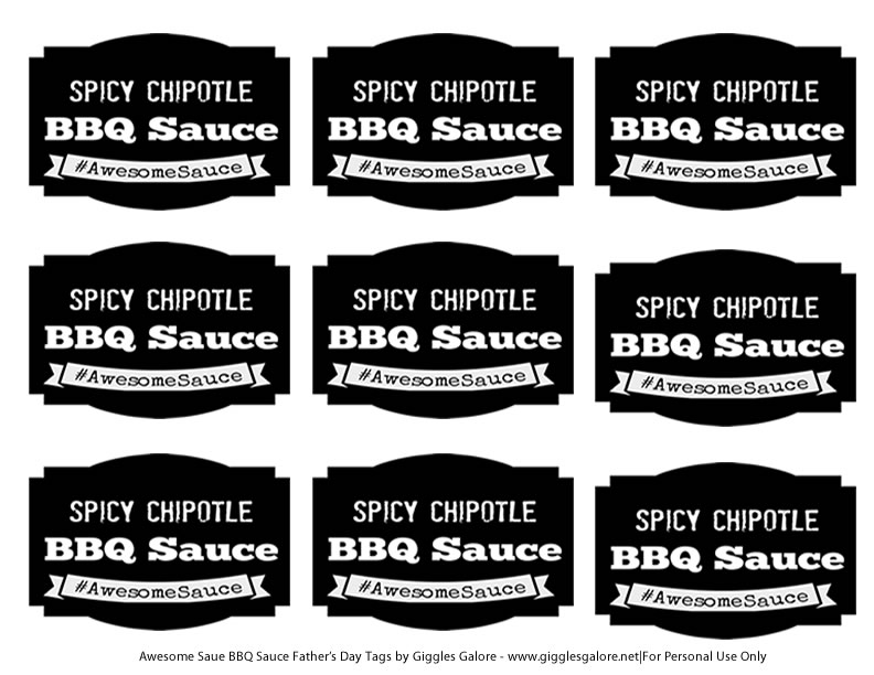 Father #39 s Day Gift Idea Spicy Chipotle BBQ quot Awesome Sauce quot Label