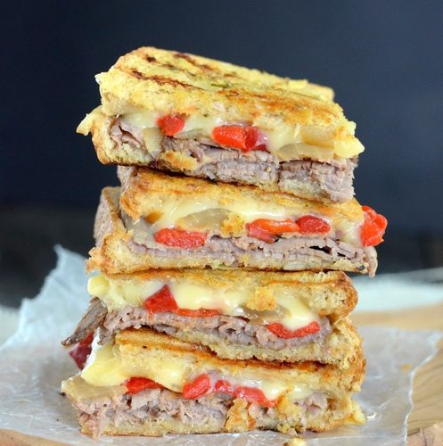 Cheesy beef panini title 2