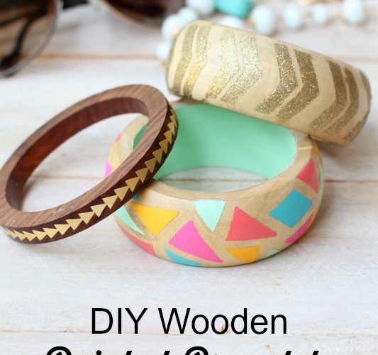 Diy wooden painted bracelets giggles galore