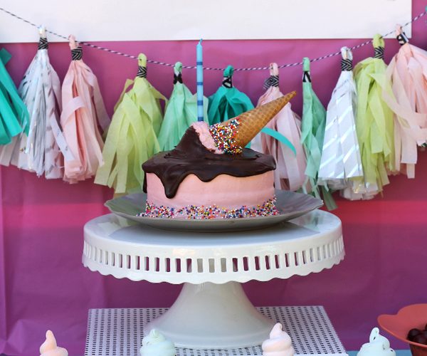 Ice cream theme first birthday party