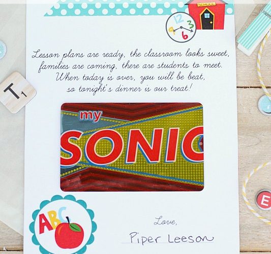 Meet the teacher dinner is our treat gift card printable