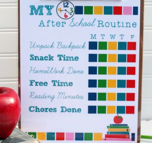 My after school routine chart by giggles galore
