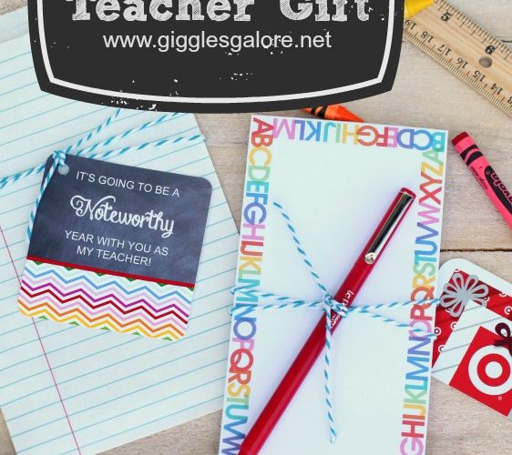 Noteworthy teacher gift with free printable giggles galore