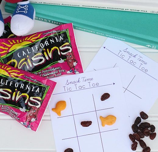 Snack time tic tac toe california raisins