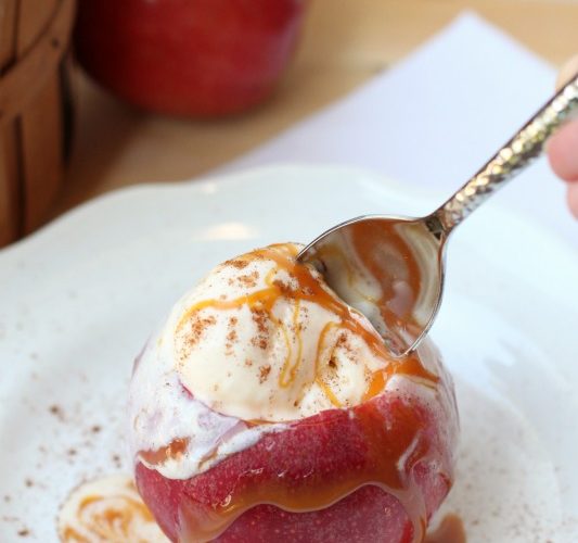 Dig in caramel apple sundae