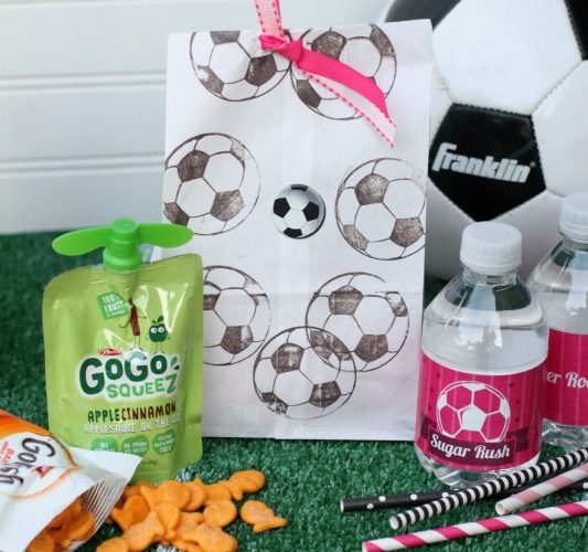 Custom soccer snack bags