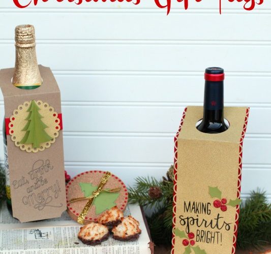 Diy wine bottle christmas gift tags giggles galore