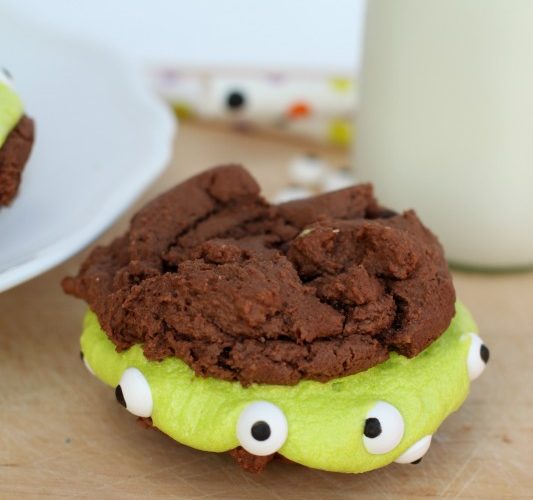 Monster brownie sandwich cookies