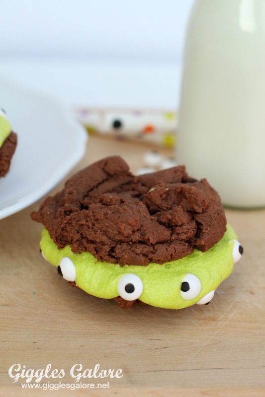 Monster Brownie Sandwich Cookies