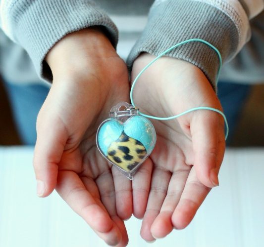 Cool graphic skinz heart locket