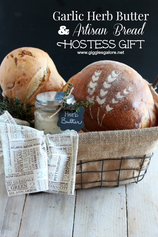Garlic Herb Butter & Artisan Bread Hostess Gift