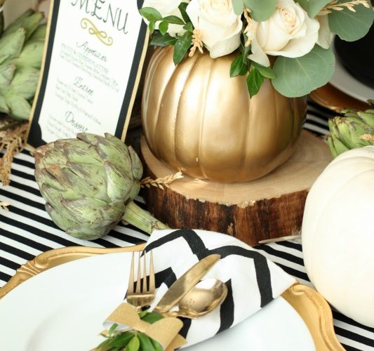 Giggles galore thanksgiving menu and table setting