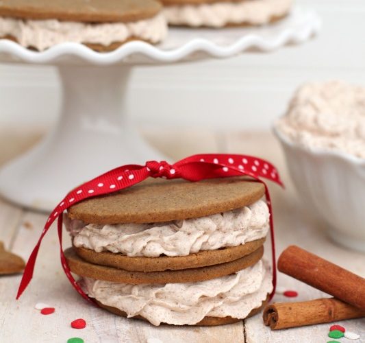 Gingerbread cinnamon cookie sandwich by giggles galore