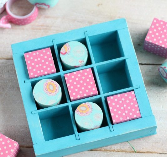 Diy wooden tic tac toe game