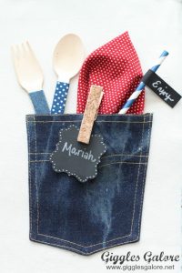 Denim pocket placemat