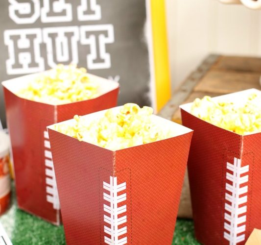 Football popcorn cups