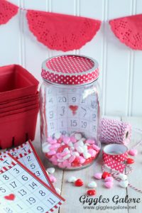 Valentine bingo in a jar