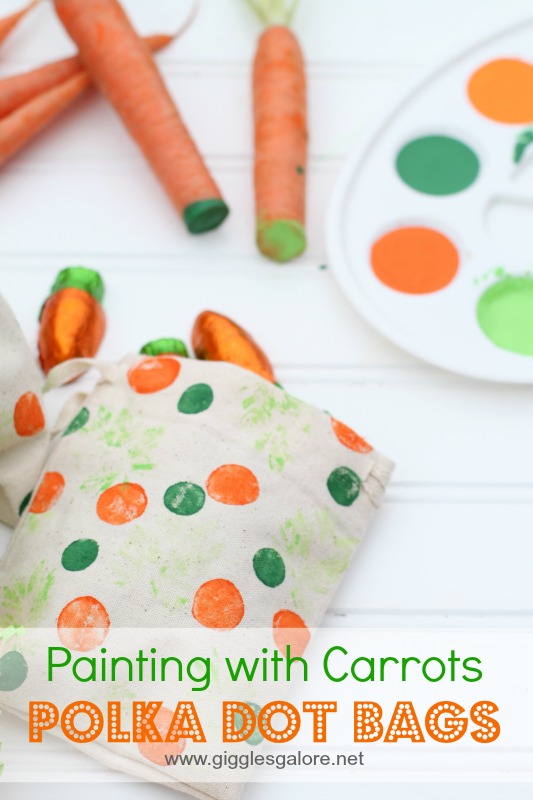 Painting with Carrots Polka Dot Bags_Giggles Galore