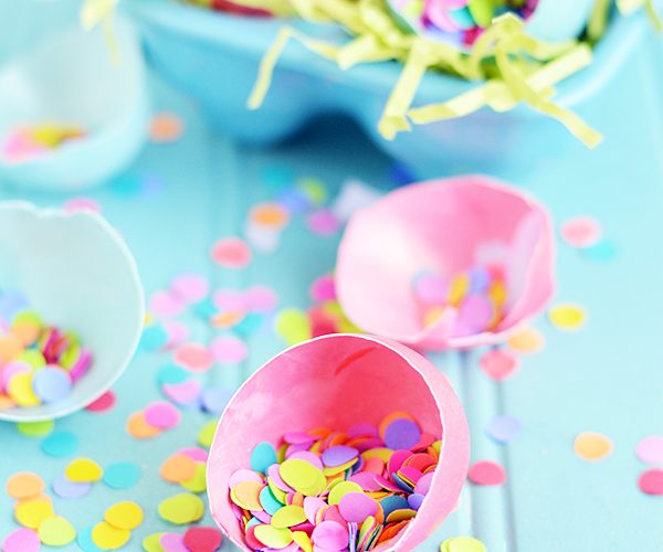 Link party how to make confetti eggs