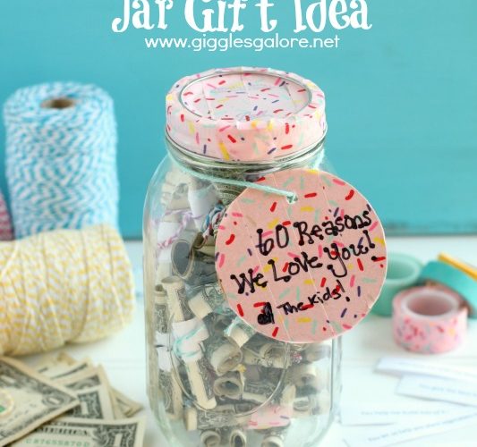 Birthday money in a jar gift idea giggles galore