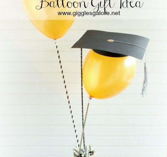 Diy graduation balloon gift idea giggles galore